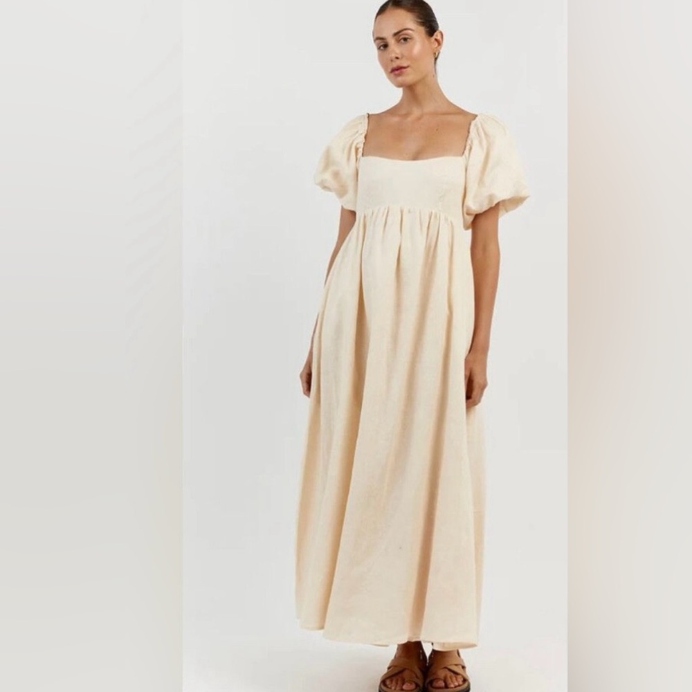 Anthropologie linen maxi dress 100% line brand new with tags - Picture 3 of 12